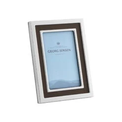 Georg Jensen Manhattan Bilderrahmen, Klein, Edelstahl - Leder