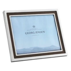 Georg Jensen Manhattan Bilderrahmen, Groß, Edelstahl - Leder