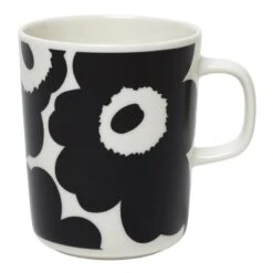 Marimekko Oiva – 2,5 Dl Becher Unikko, Weiß – Schwarz