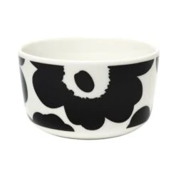 Marimekko Oiva – Unikko Schale, 2,5 Dl, Weiß – Schwarz