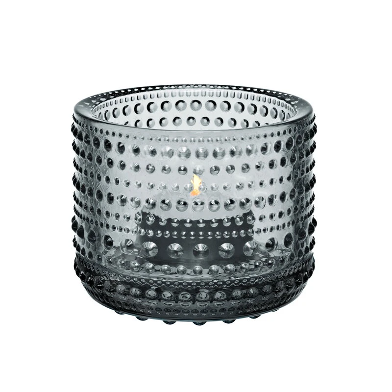 Iittala Kastehelmi Teelichthalter, 64 mm, Grau 2 Iittala Kastehelmi Teelichthalter, 64 mm, Grau – Bild 2