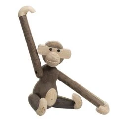 Kay Bojesen Wooden Monkey, Klein, Eiche Geräuchert
