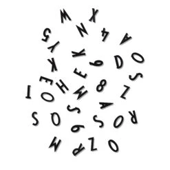 Design Letters Buchstaben Für Pinnwand, Klein, Schwarz
