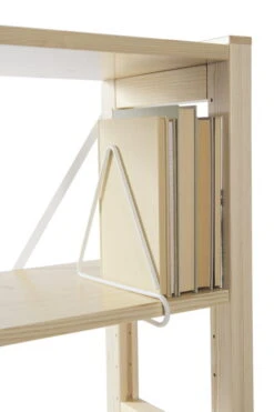 Wire Buchstütze, Dreieckig, Weiß -Günstig Heimdekoration A5571 kolmio valk2 Lundia