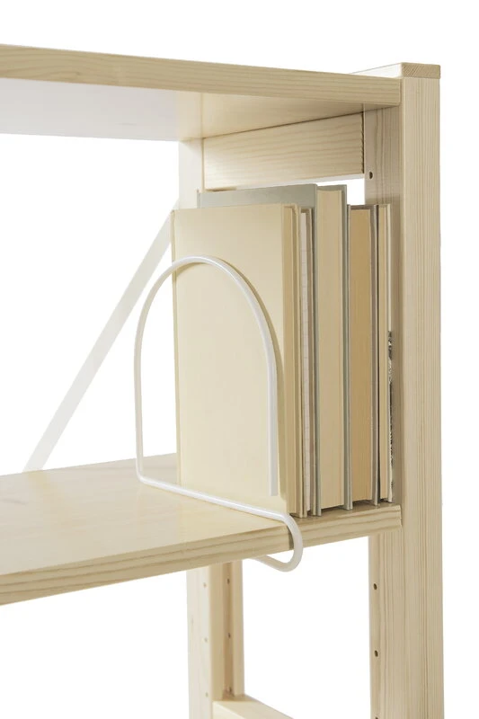 Wire Buchstütze, Rund, Weiß 2 Wire Buchstütze, Rund, Weiß – Bild 2