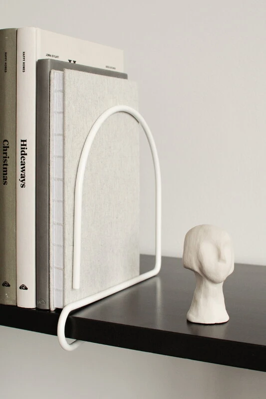 Wire Buchstütze, Rund, Weiß 3 Wire Buchstütze, Rund, Weiß – Bild 3