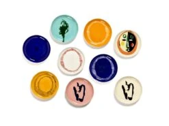 Serax Feast Teller, XS, 4 Stück, Gelb - Schwarz -Günstig Heimdekoration B8921005Agbnh