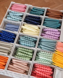 Hay Spiral Kerzen, 6 Stück, Lila - Violettblau - Hellblau -Günstig Heimdekoration Candle Spiral Candle Twist Candle Conical 01 1