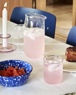 Hay Flare Kerzenhalter, Rosa -Günstig Heimdekoration Enamel Bowl M speckle blue Flare pink Jug L clear Tint Tumbler pink