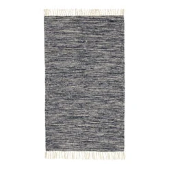 Ferm LIVING Melange Teppich, 60 × 100 cm, Dunkles Marineblau