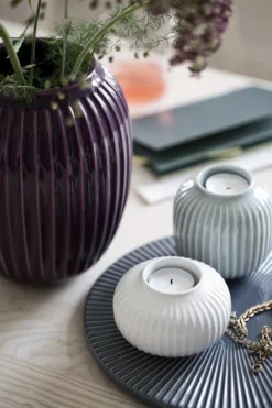 Kähler Teelichthalter Hammershøi 65 Mm, Weiß 10 Kähler Teelichthalter Hammershøi 65 Mm, Weiß -Günstig Heimdekoration Hammershi vase plus tealight holder mint