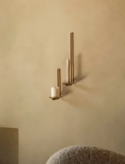 Menu Clip Wandkerzenhalter, 20 cm, Messing -Günstig Heimdekoration MENU Clip Candle Holder Wall