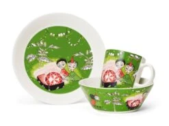 Arabia Mumin-Becher, Tofslan Und Vifslan, Grün -Günstig Heimdekoration Moomin2 group 1