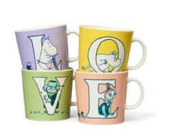 Arabia Mumin Tasse, 400 ml, ABC, E -Günstig Heimdekoration Moomin mug 04L ABC L O V E 2 1