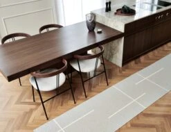 Fred Teppich, 70 x 270 cm, Leinen – Vanille -Günstig Heimdekoration Pappelina fred linen vanilla 1