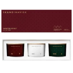 Skandinavisk Duftkerzen-Set 3 Stück, WINTER SPIRIT