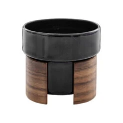 Warm Latte-Macchiato-Tasse, 4 dl, Schwarz - Walnuss