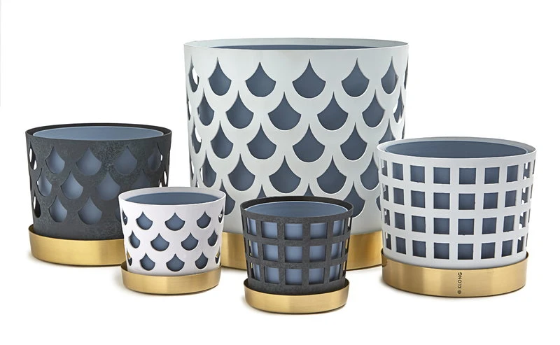 Klong Blumentopf Trio, Weiß, Quadrat 3 Klong Blumentopf Trio, Weiß, Quadrat – Bild 3